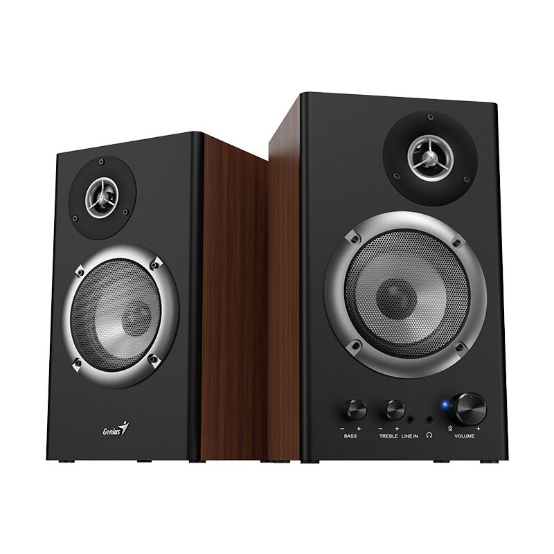 GENIUS repro SP-HF1200B, 2.0, 36W, dřevěné, černá-hnědá