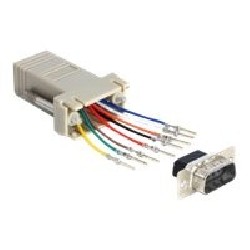 Delock Adapter Sub-D 9 Pin male RJ45 female assembly kit - Sériový adaptér - RJ-45 (F) do DB-9 (M)