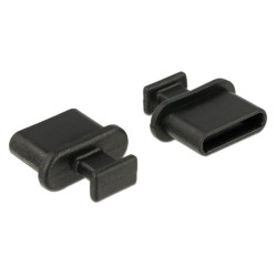 Delock Dust Cover for USB Type-C Female - Krytka proti prachu - cerná (balení 10)