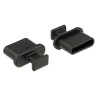 Delock Dust Cover for USB Type-C Female - Krytka proti prachu - cerná (balení 10)