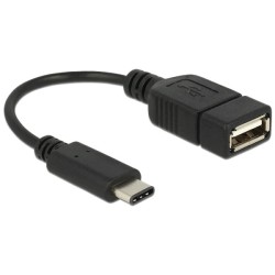 Delock - USB adaptér - USB-C (M) do USB (F) - USB 2.0 - 15 cm - černá
