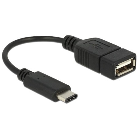 Delock - USB adaptér - USB-C (M) do USB (F) - USB 2.0 - 15 cm - černá