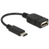 Delock - USB adaptér - USB-C (M) do USB (F) - USB 2.0 - 15 cm - černá