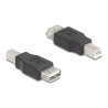Delock - USB adaptér - USB typ B (M) do USB (F) - USB 2.0 - cerná