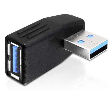 Delock - USB adaptér - USB typ A (M) do USB typ A (F) - USB 3.0 - konektor 270° - černá 65342