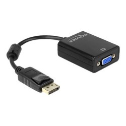 Delock Adapter Displayport male VGA 15 pin female - Adaptér VGA) - DisplayPort (M) do HD-15 (VGA) (F) - 12.5 cm