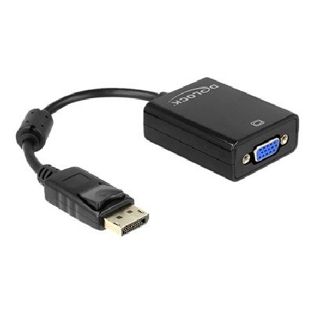 Delock Adapter Displayport male VGA 15 pin female - Adaptér VGA) - DisplayPort (M) do HD-15 (VGA) (F) - 12.5 cm