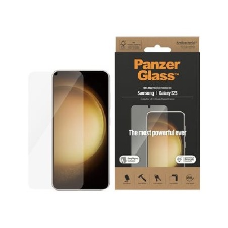 PanzerGlass - Ochrana obrazovky pro mobilní telefon - ultraširoký strih s EasyAligner - sklo - pro Samsung Galaxy S23