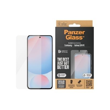 PanzerGlass - Ochrana obrazovky pro mobilní telefon - ultraširoký fit s vyrovnávacem - sklo - pro Samsung Galaxy S24 FE