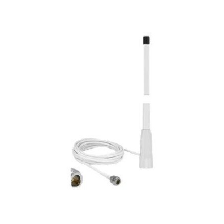 Delock WLAN 802.11 b/g/n Marine Antenna - Anténa - Smart Home - 10 dBi - vnitrní / venkovní, upevnení šroubováním - bílá