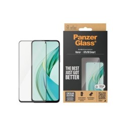 PanzerGlass - Ochrana obrazovky pro mobilní telefon - ultra široký tvar - sklo - barva rámu cerná - pro Honor 90 Smart, X7b