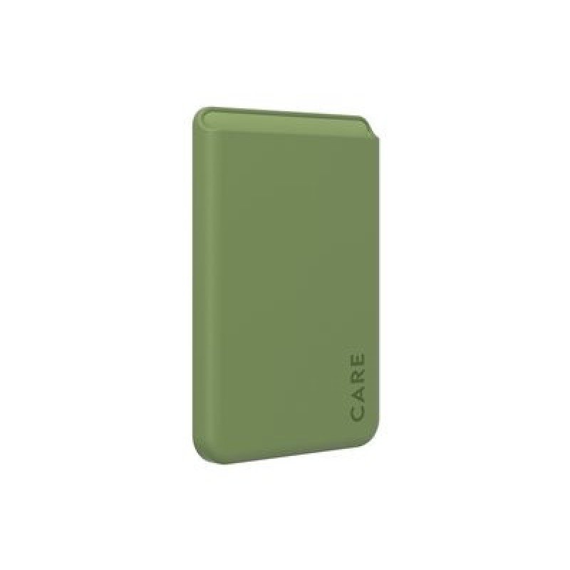 CARE by PanzerGlass - Magnetické pouzdro na karty - kompatibilita s MagSafe - pikantní zelená - pro Apple iPhone 12, 13, 14