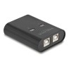 Delock - USB periferní sharing switch - 2 x USB 2.0 - pro pripevnení na zed, umožnuje montáž na povrchy
