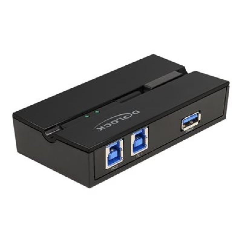 Delock - USB periferní sharing switch - 2 x USB 3.1 Gen 1 - pro pripevnení na zed, umožnuje montáž na povrchy