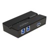 Delock - USB periferní sharing switch - 2 x USB 3.1 Gen 1 - pro pripevnení na zed, umožnuje montáž na povrchy