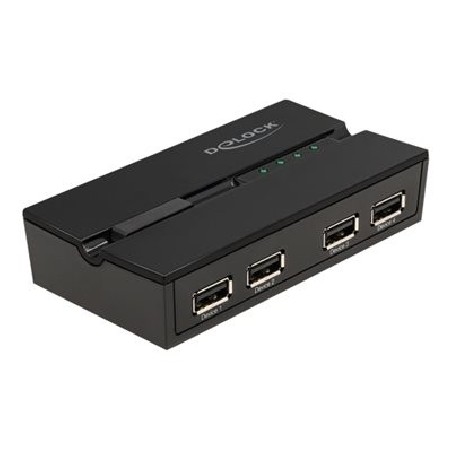 Delock - USB periferní sharing switch - 4 x USB 2.0 - desktop