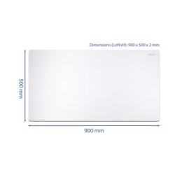 Delock - Klávesnice a podložka pod myš - 900x500x2 mm - bílá