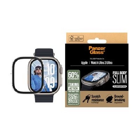 PanzerGlass Snappie - Clear Edition - nárazník pro chytré hodinky - úplné telo, štíhlý - tepené sklo (mikrotrhlina 2023)