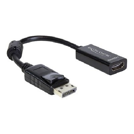 Delock Adapter Displayport male HDMI female - Video adaptér - DisplayPort s piny (male) do HDMI se zdířkami (female) - 12.5 cm