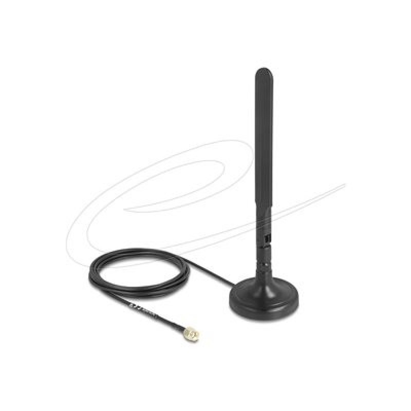 Delock - Anténa - dipolární - Wi-Fi - 3 dBi - všesmerová - vnitrní, upevnení magnetem