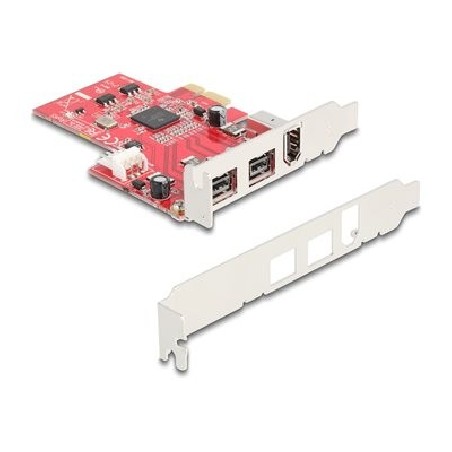 Delock - Adaptér firewire - PCIe 1.1 nízký profil - FireWire 800, FireWire