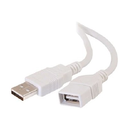 C2G 3.3ft USB Extension Cable - USB A to USB A Extension Cable - USB 2.0 - White - M/F - Kabel USB - USB (M) do USB (F) - 0.9 m