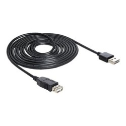 Delock EASY-USB - Prodlužovací šňůra USB - USB (F) do USB (M) - 3 m - černá