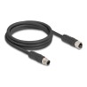Delock - Kabel senzoru - 4 piny M12 (M) do 4 piny M12 (F) - 63 V - 12 A - 2 m - bez silikonu, L-kódovaný - cerná