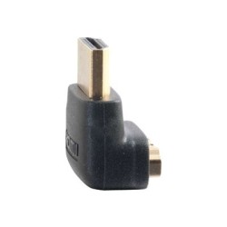 C2G 90° Down Adapter - HDMI adaptér - HDMI s piny (male) do HDMI se zdířkami (female) - černá - konektor 90°