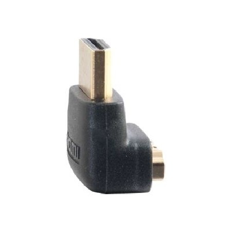C2G 90° Down Adapter - HDMI adaptér - HDMI s piny (male) do HDMI se zdířkami (female) - černá - konektor 90°