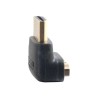 C2G 90° Down Adapter - HDMI adaptér - HDMI s piny (male) do HDMI se zdířkami (female) - černá - konektor 90°