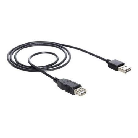 Delock EASY-USB - Prodlužovací šňůra USB - USB (F) do USB (M) - 1 m - černá