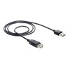 Delock EASY-USB - Prodlužovací šňůra USB - USB (F) do USB (M) - 1 m - černá