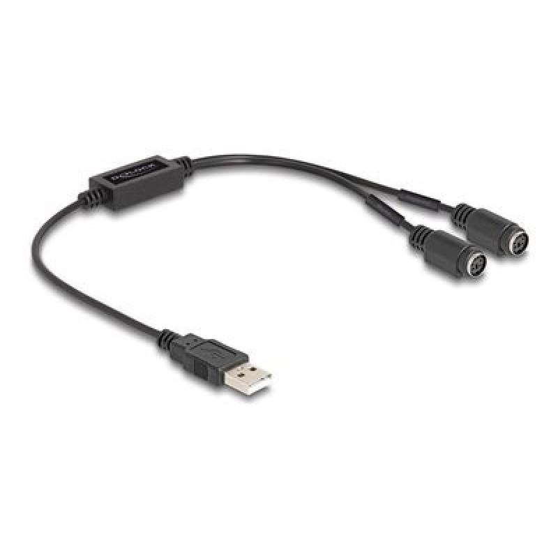 Delock - Adaptér klávesnice / myši - USB 2.0 - cerná