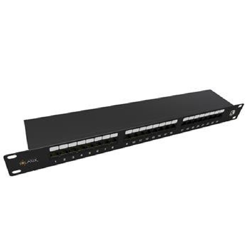 Solarix - 19" patch panel 24 x RJ45 CAT5E STP 1U