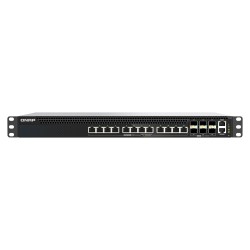 QNAP řízený switch QSW-M5218P-6F12T (6x 25GbE SFP28 port, 12x 10GbE PoE RJ45 port, L3)