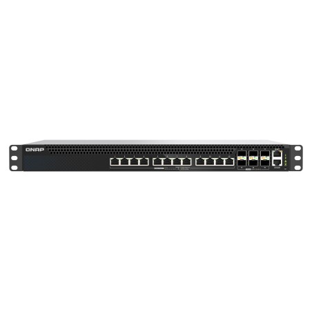 QNAP řízený switch QSW-M5218P-6F12T (6x 25GbE SFP28 port, 12x 10GbE PoE RJ45 port, L3)
