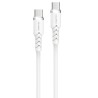 Powerton ENERGY WHITE EDITION Kabel USB-C, 100W, 1m, silikonový, bilý