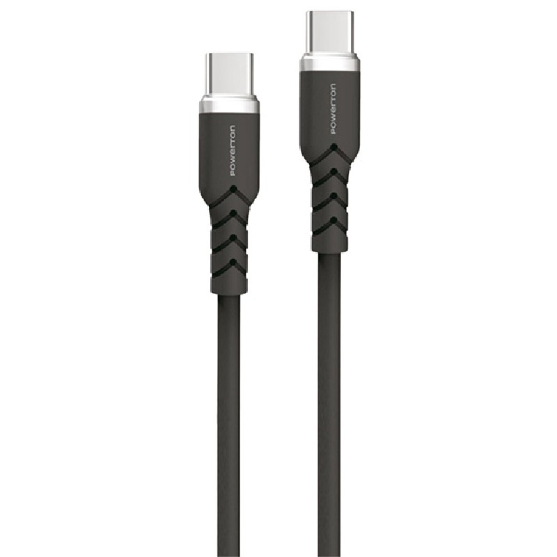 Powerton ENERGY DARK EDITION Kabel USB-C, 60W, 1m, silikonový, černý