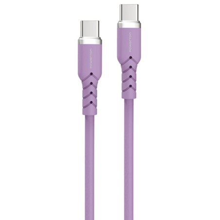 Powerton ENERGY PASTEL EDITION Kabel USB-C, 100W, 1m, silikonový, fialová