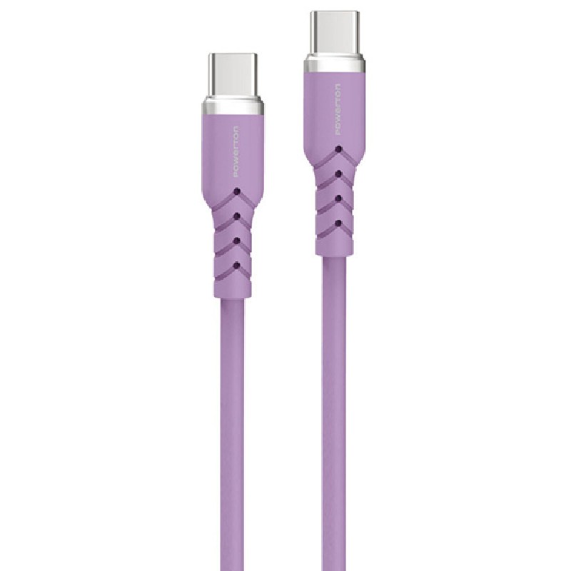 Powerton ENERGY PASTEL EDITION Kabel USB-C, 60W, 1m, silikonový, fialový