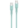 Powerton ENERGY PASTEL EDITION Kabel USB-C, 100W, 1m, silikonový, zelený