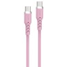 Powerton ENERGY PASTEL EDITION Kabel USB-C, 60W, 1m, silikonový, růžový