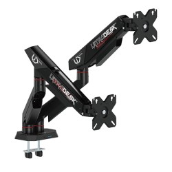 ULTRADESK SWORD Double Polohovatelný držák pro 2 monitory, černý, 2x12KG, 17"-40"