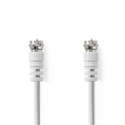 Nedis CSGL41000WT30 - Satelitní a Anténní Kabel | F Zástrčka | F Zástrčka | 75 Ohm | Dvojité Stínění | 3m | Bílá