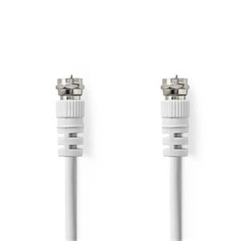 Nedis CSGL41000WT30 - Satelitní a Anténní Kabel | F Zástrčka | F Zástrčka | 75 Ohm | Dvojité Stínění | 3m | Bílá
