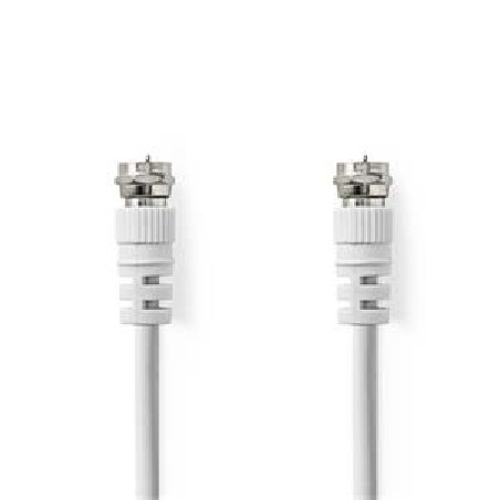 Nedis CSGL41000WT30 - Satelitní a Anténní Kabel | F Zástrčka | F Zástrčka | 75 Ohm | Dvojité Stínění | 3m | Bílá
