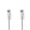 Nedis CSGL41000WT30 - Satelitní a Anténní Kabel | F Zástrčka | F Zástrčka | 75 Ohm | Dvojité Stínění | 3m | Bílá