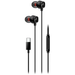 Genius HS-M368,Headset, drátový, do uší, mikrofon, ovládání hlasitosti, USB-C, černý