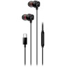Genius HS-M368,Headset, drátový, do uší, mikrofon, ovládání hlasitosti, USB-C, černý